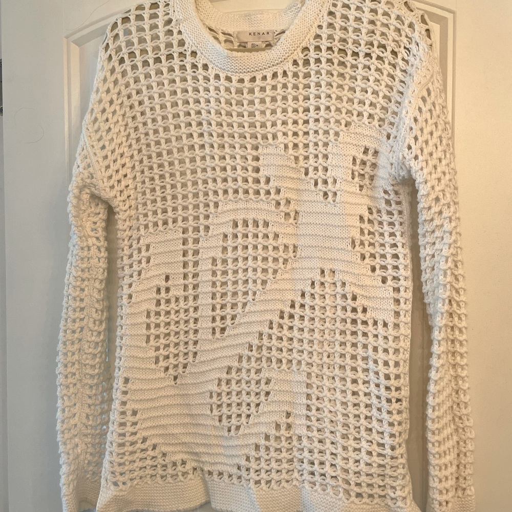 Knit nautical top. See-through. Size large